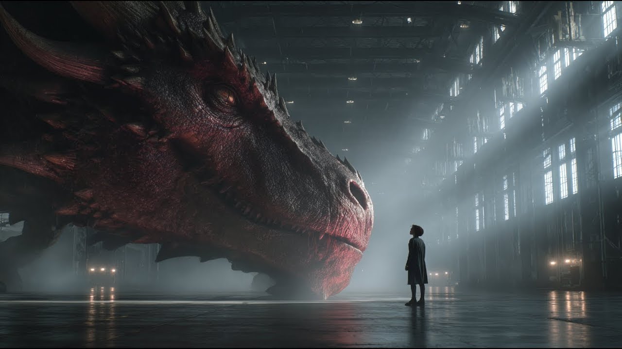 A human entered a hangar to buy a spaceship… but found a beaten and chained dragon woman to the w