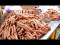 날치알이 들어간 단짠단짠! 소시지 대량생산 과정 | Mass production of Taiwanese flying fish roe sausage | Taiwanese food