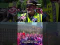 Boston police officer goes viral for kicking soccer ball at City Hall Plaza