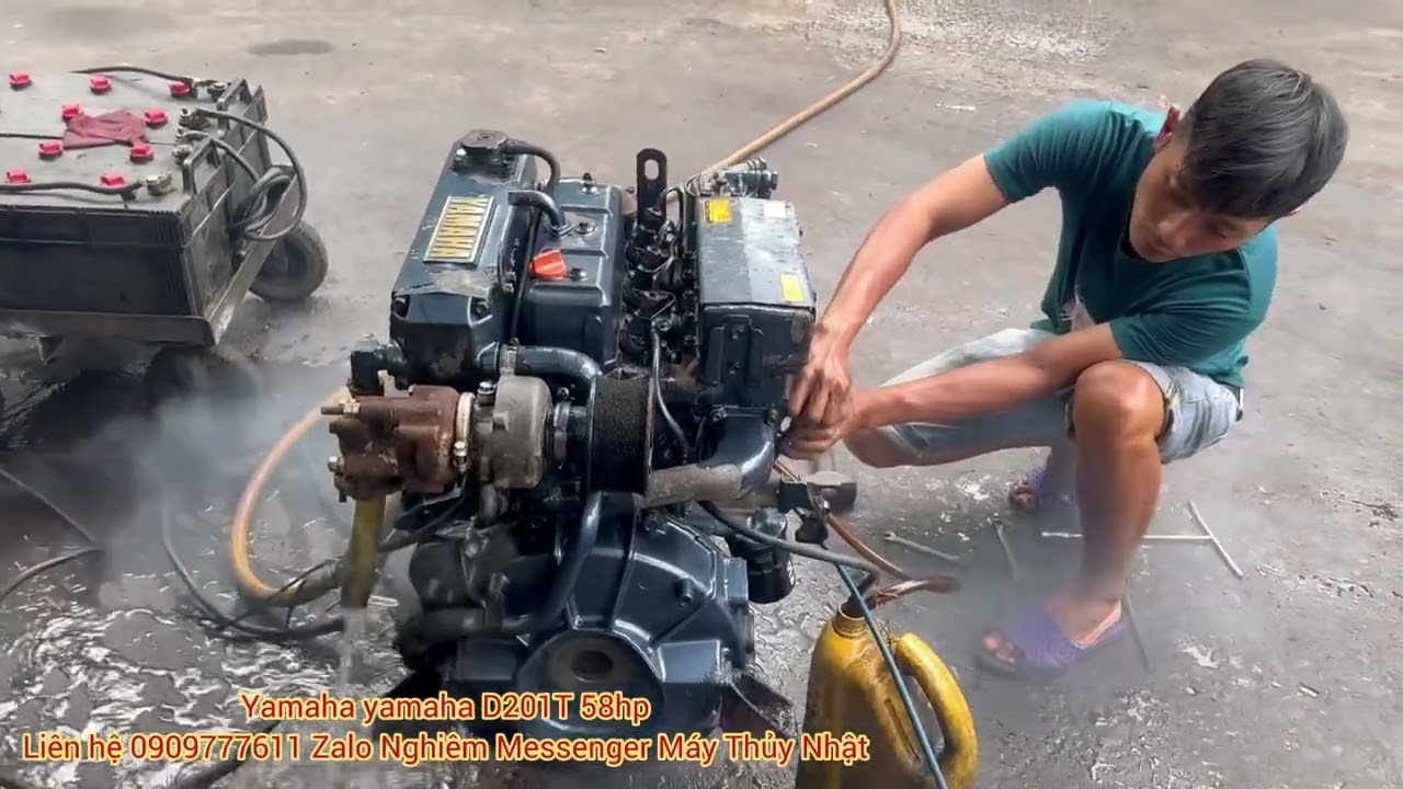 Động Cơ Tàu Thủy Yamaha 3 Xi Lanh Tubo Nổ Cực Phê D201T