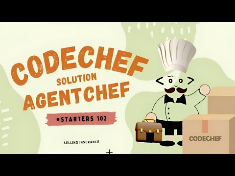 CodeChef Selling Insurance Solution || #Starters102 #coding #codechefsolution #java #AGENTCHEF