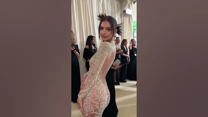 Emily is back with her naked dress on the #MetGala red carpet | Vogue India