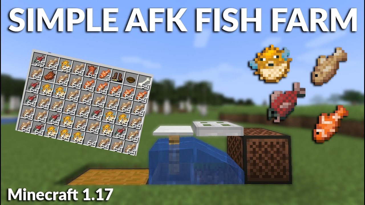 Minecraft AFK Fish Farm for Beginners - Simple & Compact - Minecraft 1.17