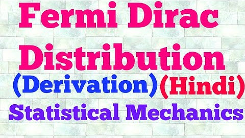 fermi dirac distribution law (hindi)