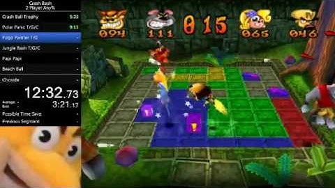 Crash Bash 2 Player Any% (No MM) Speedrun w/ Pie in 2:43:04