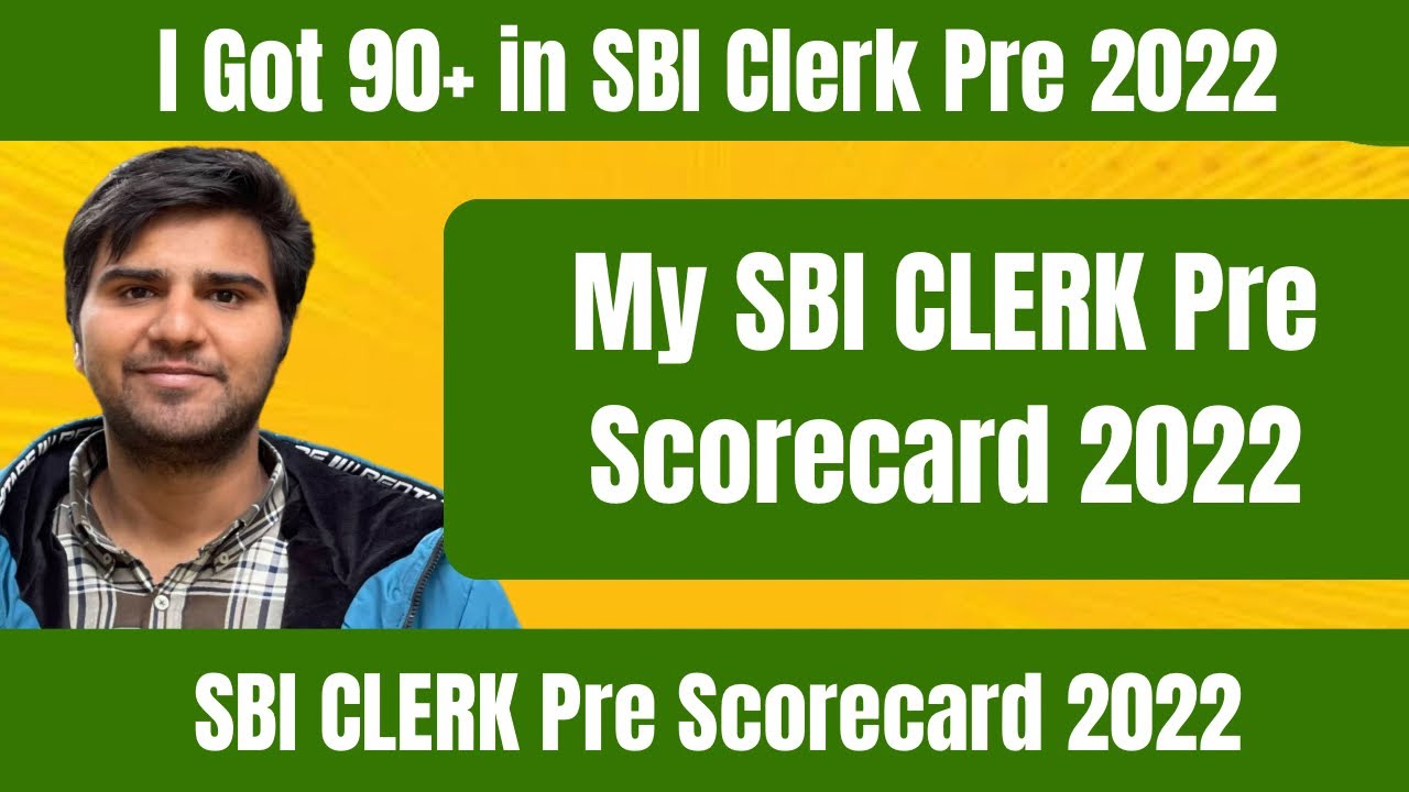 My SBI CLERK PRE SCORECARD 2022 SBI CLERK BANKING ASPIRANT YouTube