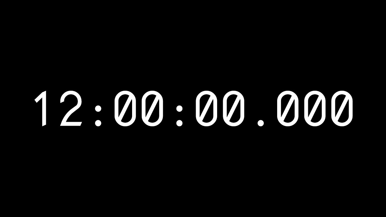 12 Hours Timer / Countdown - 4K - YouTube