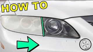 How to Restore | Fix Headlights in 2 minutes [3M Heavy Duty Headlight Restoration Kit]
