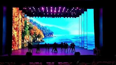indoor led display screen is beeing played, which is made by CANLIGHT in Shenzhen of China.