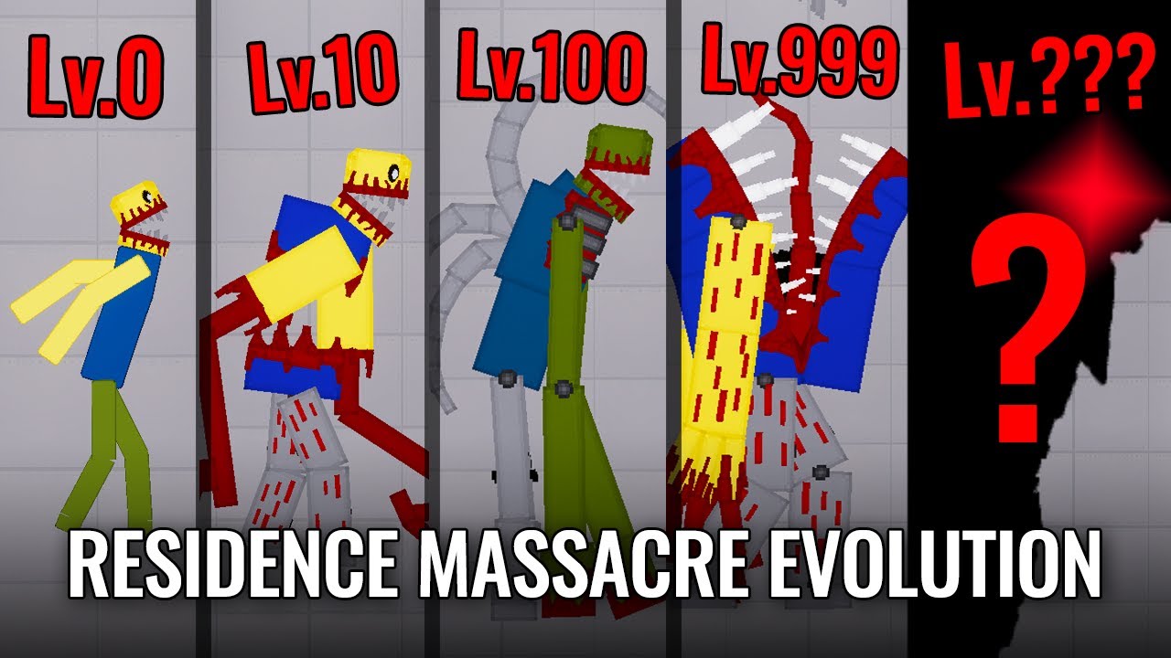 Residence Massacre Night 3 Monster Evolution in Melon Playground - People Playground