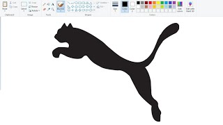 How To Draw Puma Logo In Computer Using Ms Paint.
