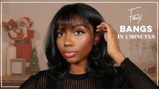 Faux Clip On Bangs from Amazon Tutorial | Inspired by Caresha aka Yung Miami | Niara Alexis