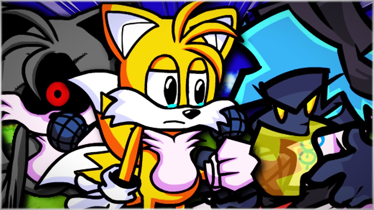 Friday Night Funkin' VS Tails.EXE FULL WEEK (FNF Mod/Hard)  (Creepypasta/Horror/Tails EXE Mod)  Tails Story from Sonic.exe: Tails  encounters Sonic at the end of the HILL ACT 1 level, Sonic standing  completely