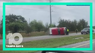 Severe weather hits Florida causing damage, freeze warnings across Tampa Bay area