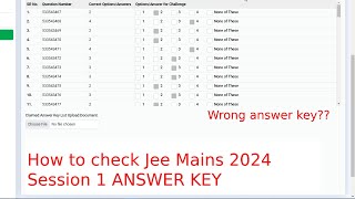 JEE MAINS 2024 SESSION 1 | HOW TO CHECK ANSWER KEY CORRECTLY | APRIL SESSION UPDATED