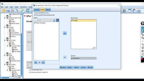 Kruskal Wallis non parametric one way ANOVA and post hoc tests (SPSS demo)