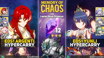 E0S1 Argenti Hyper & E0S1 Yunli Hyper | MOC 12 | Honkai: Star Rail 3.4