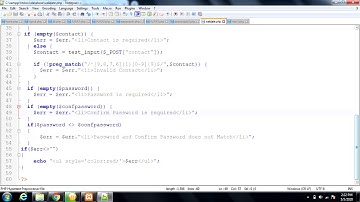 Form validation using php and ajax