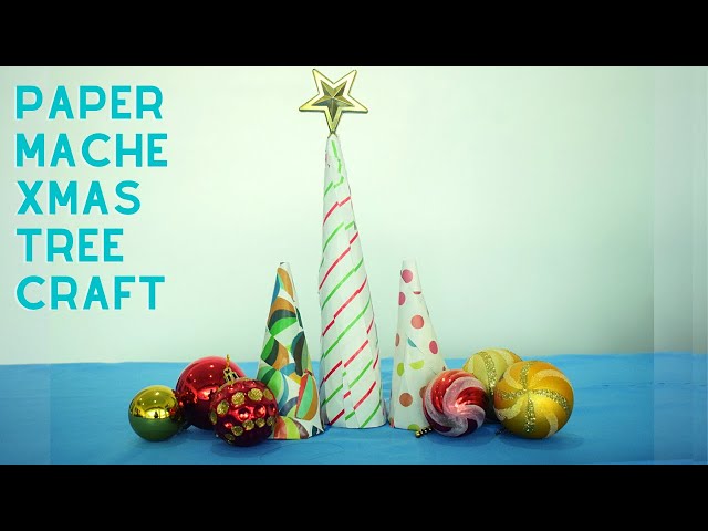 Christmas DIY Paper Mache Cone 6 Ways 