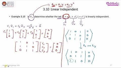 Part 1/3: Linearly Independent and Linearly Dependent Set of Vectors