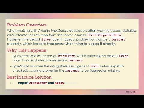 Handling Axios Errors in TypeScript: Accessing error.response.data Safely
