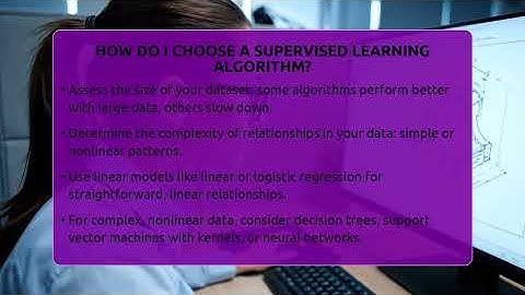 How Do I Choose A Supervised Learning Algorithm? - AI and Machine Learning Explained