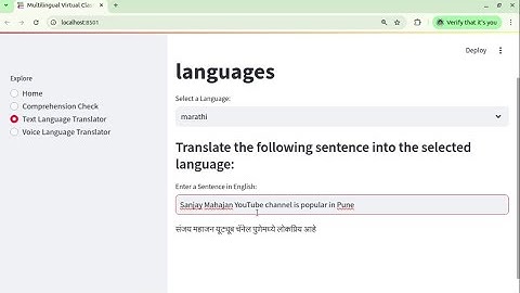 Python streamlit language translation