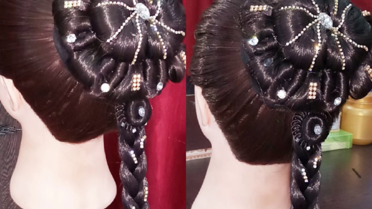 Bridal choti hairstyle for wedding - YouTube