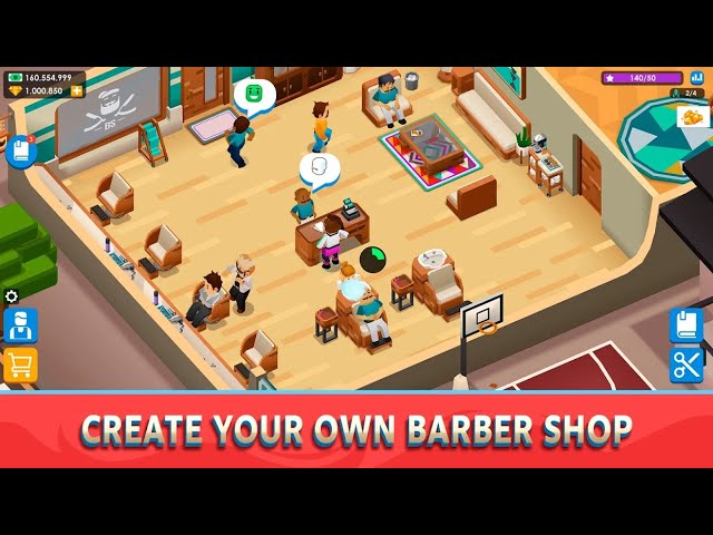 Idle Barber Shop Tycoon - Game, android gameplay, game review