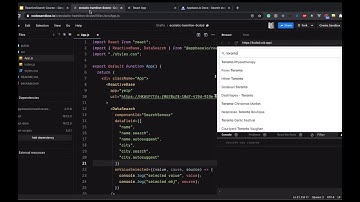 Adding the DataSearch component