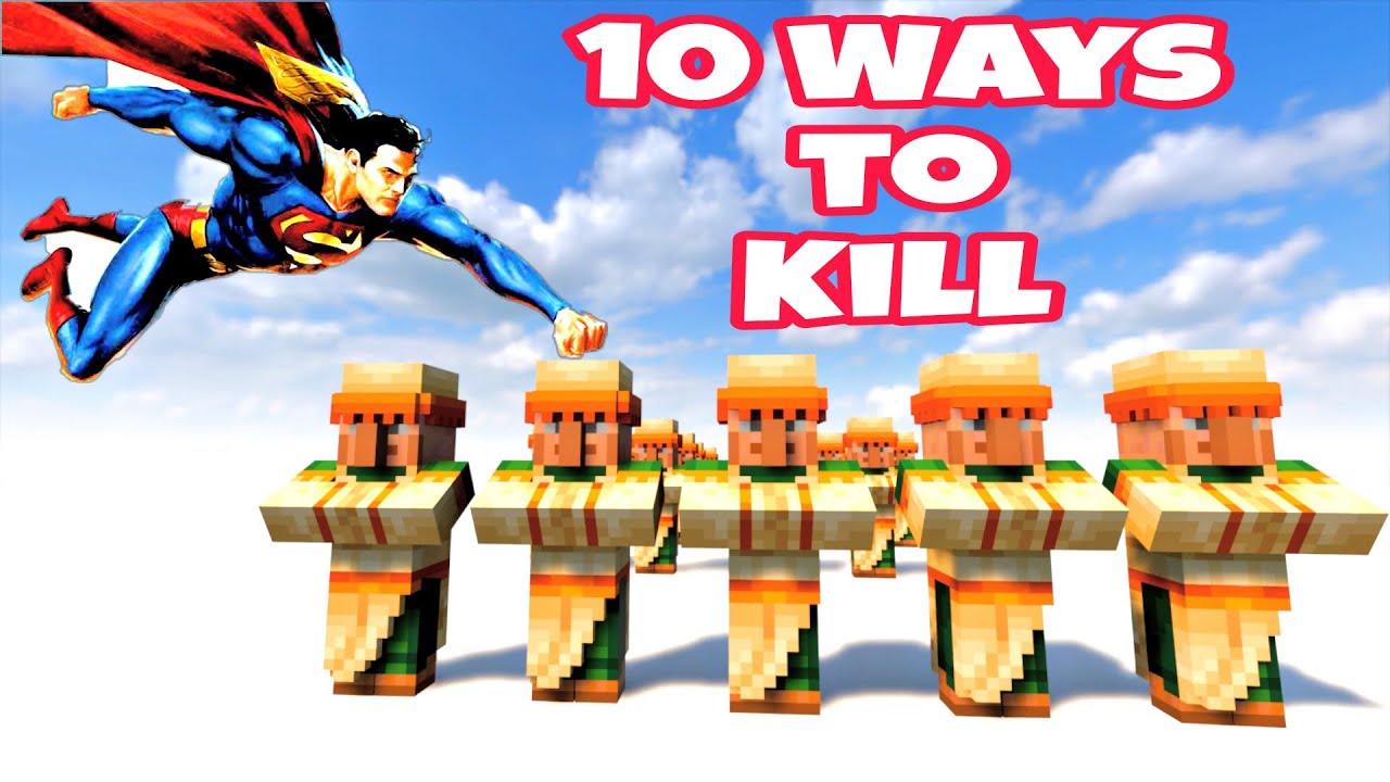 10 Ways to Kill 25 Minecraft Desert Villager I Teardown YouTube