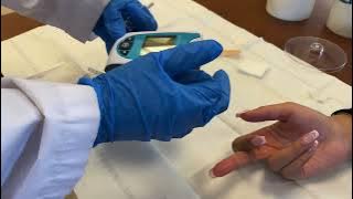 Capillary Puncture | Finger stick for Glucose Testing | Medical Assistant