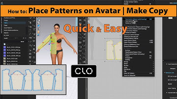 How to Place Patterns onto the Avatar | Make Copy in CLO