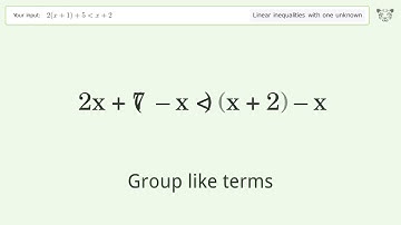 Solving Linear Inequalities: 2(x+1)+5 is Smaller Than x+2