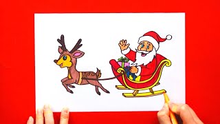 How to draw Santa's Sleigh