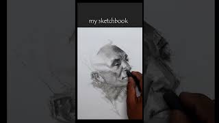 short quick charcoal portrait sketch of a man