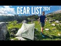 My Backpacking Gear List for 2024