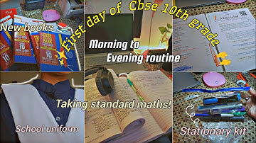 🖇✨FIRST DAY OF CLASS 10 | Official 10th Grader 📚| Study Vlog Class 10 | Cbse Class 10 | Study Vlog