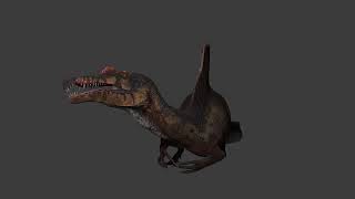 Spinosaurus test animation (first 3d animation)