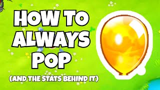 How To ALWAYS Pop The Golden Bloon in BTD6! (And The Stats Behind It)