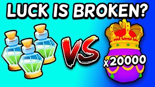 20,000 LUCKY Eggs VS 20,000 UNLUCKY Eggs... (Pet Sim 99)