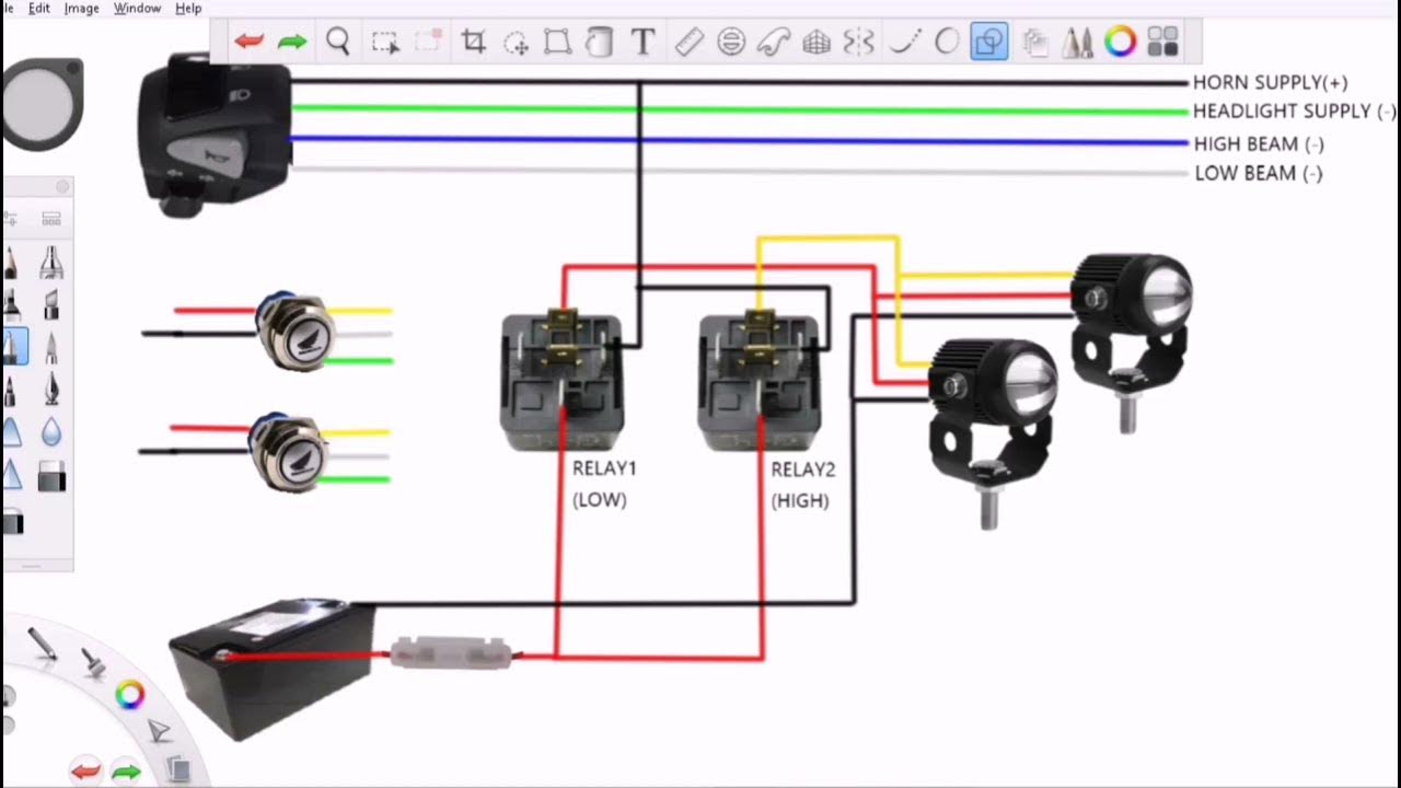 ADVANCE TECHNIQUE Installation of Mini Driving Lights for "Honda Click