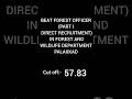 BEAT FOREST OFFICER (PART I - DIRECT RECRUITMENT) IN FOREST AND WILDLIFE DEPARTMENT -PALAKKAD