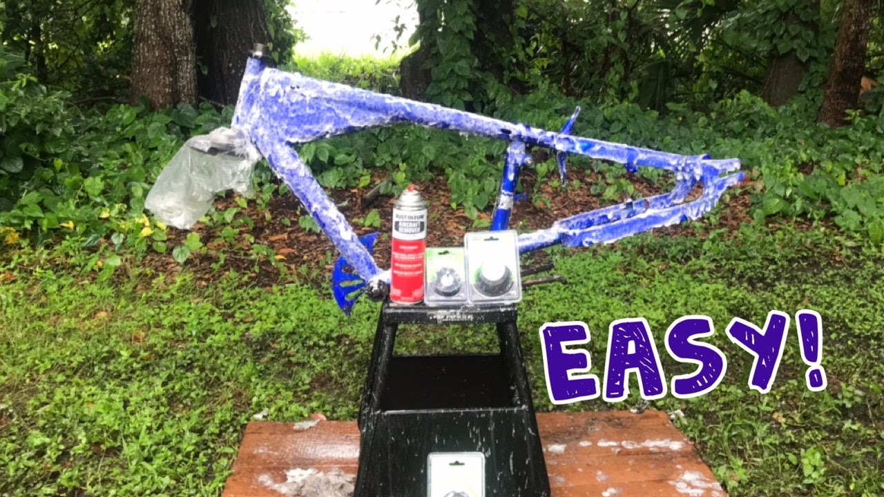 How to remove paint from bike frame ( schwinn mini chopper Ep.2) YouTube