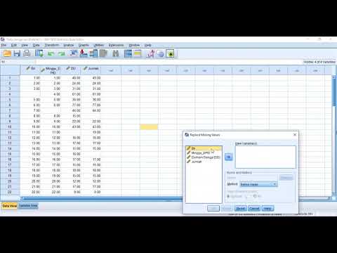 Step To Check missing value (MVA) & Mean Imputation Using SPSS