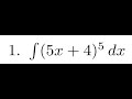 Find the integral of (5x+4)^5 dx