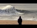 Surfers and Skimboarders charge INSANE shorebreak wave !!! January 2020