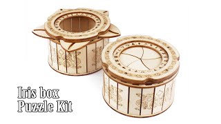 How to make a Iris Box - DIY 3D Wooden Puzzle - Mechanical Model