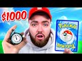 Spend $1000 in 10 Minutes on Pokemon Cards or LOSE THEM ALL! (Challenge)