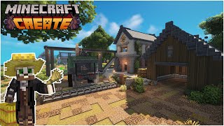 We Built wheat PROCESSING Mill Minecraft Create Mod!